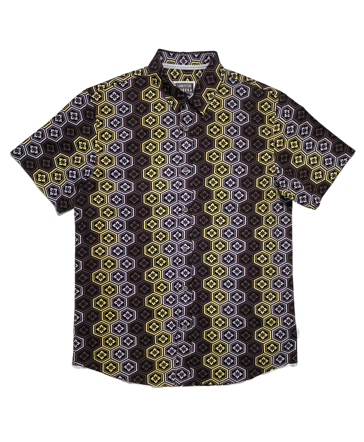 Short Sleeve Cotton Shirt - Tribal Print